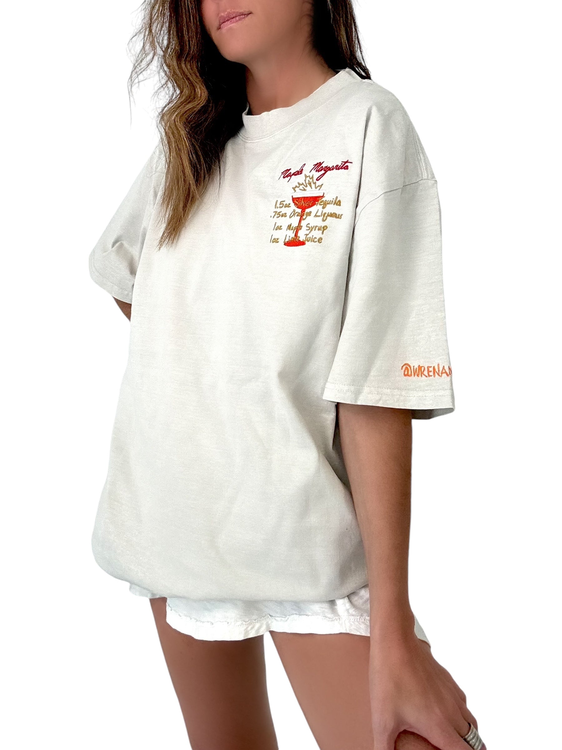 'Maple Margs' Embroidered T Shirt