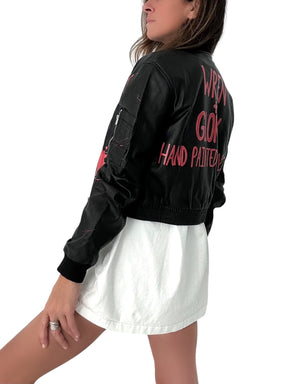 'Ze W+G Bomber' Painted Leather Jacket