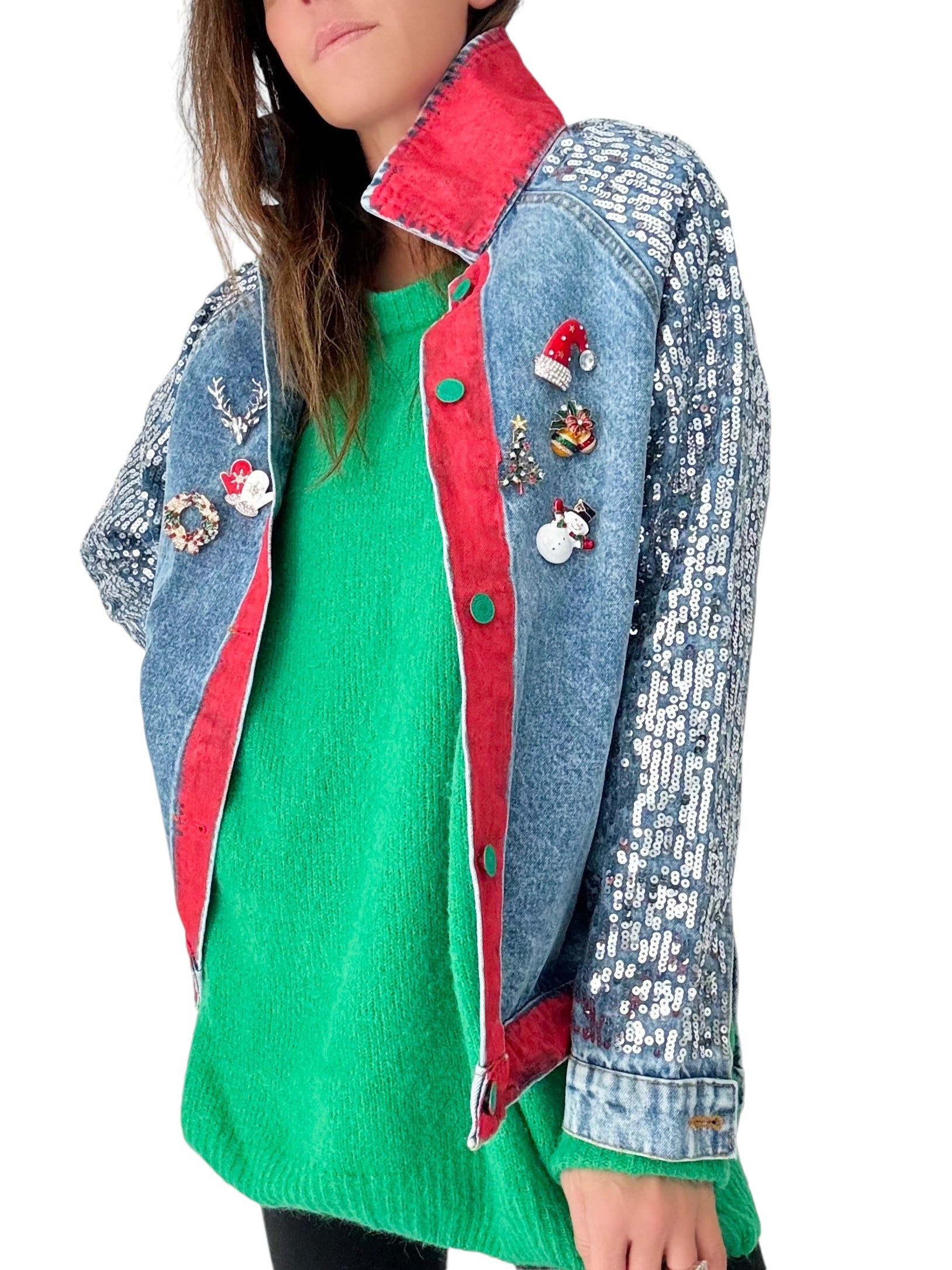 'Tis The Season' Denim Jacket