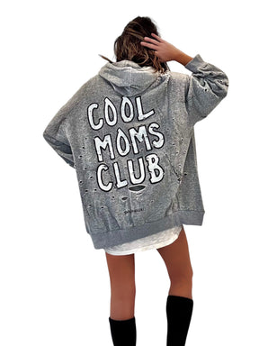 'Cool Mom's Club' Painted Hoodie