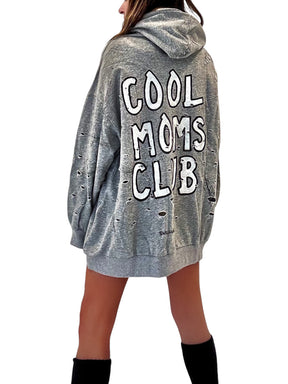 'Cool Mom's Club' Painted Hoodie