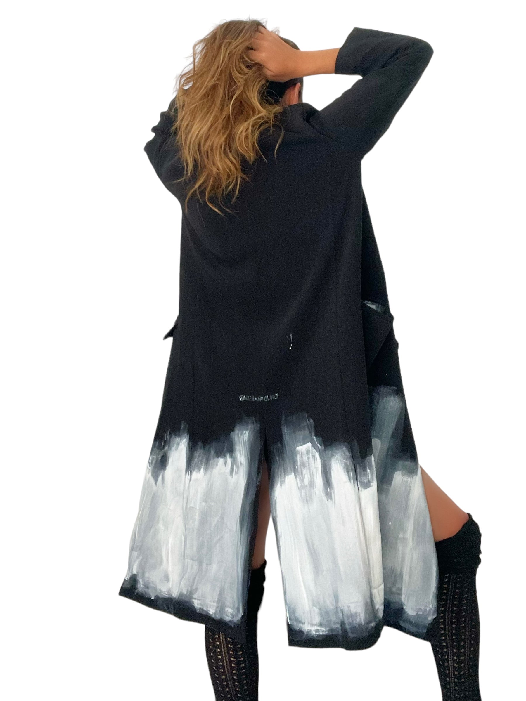 'Beyond Black Blazer' Painted Coat