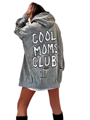 'Cool Mom's Club' Painted Hoodie