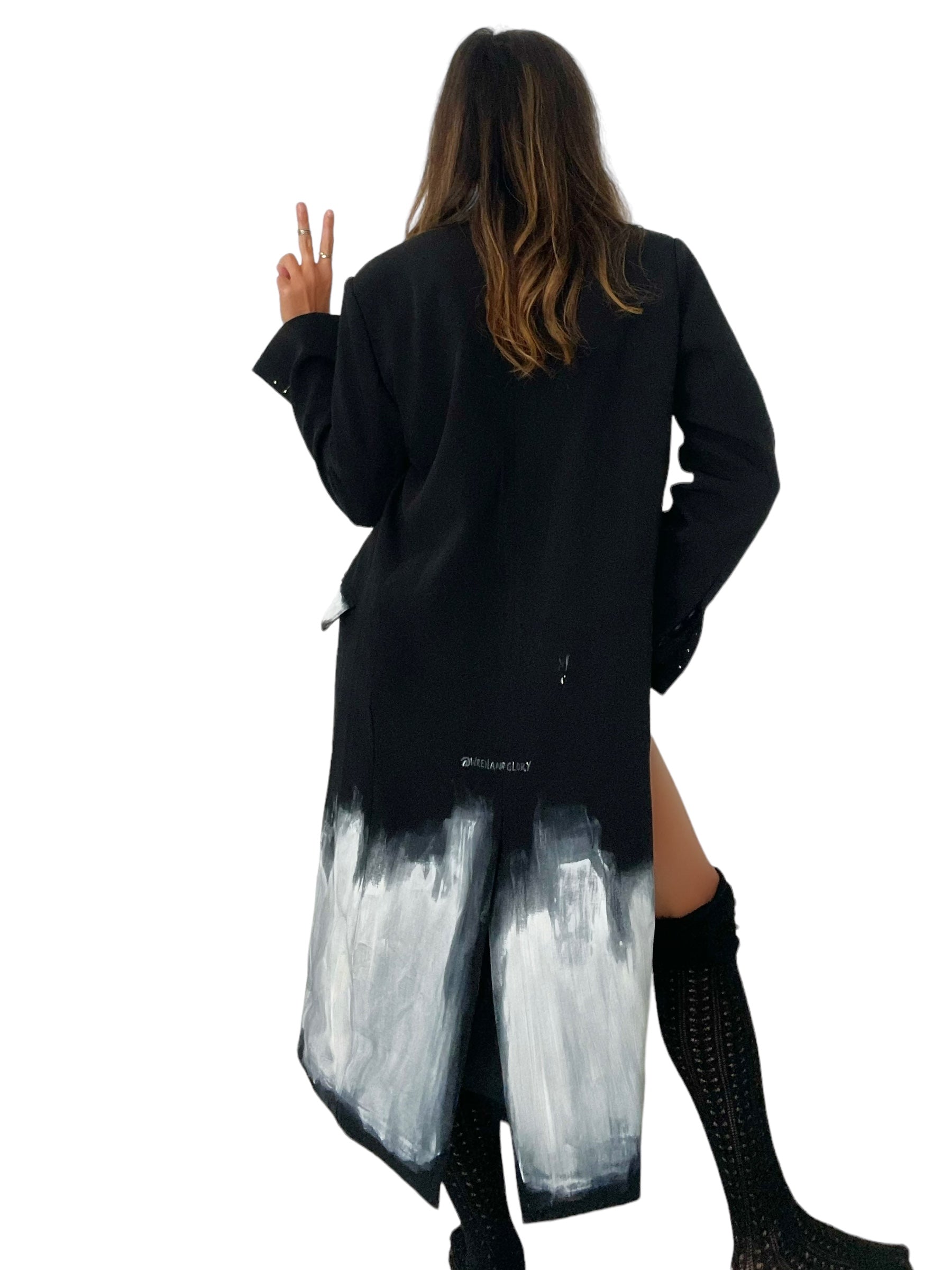 'Beyond Black Blazer' Painted Coat