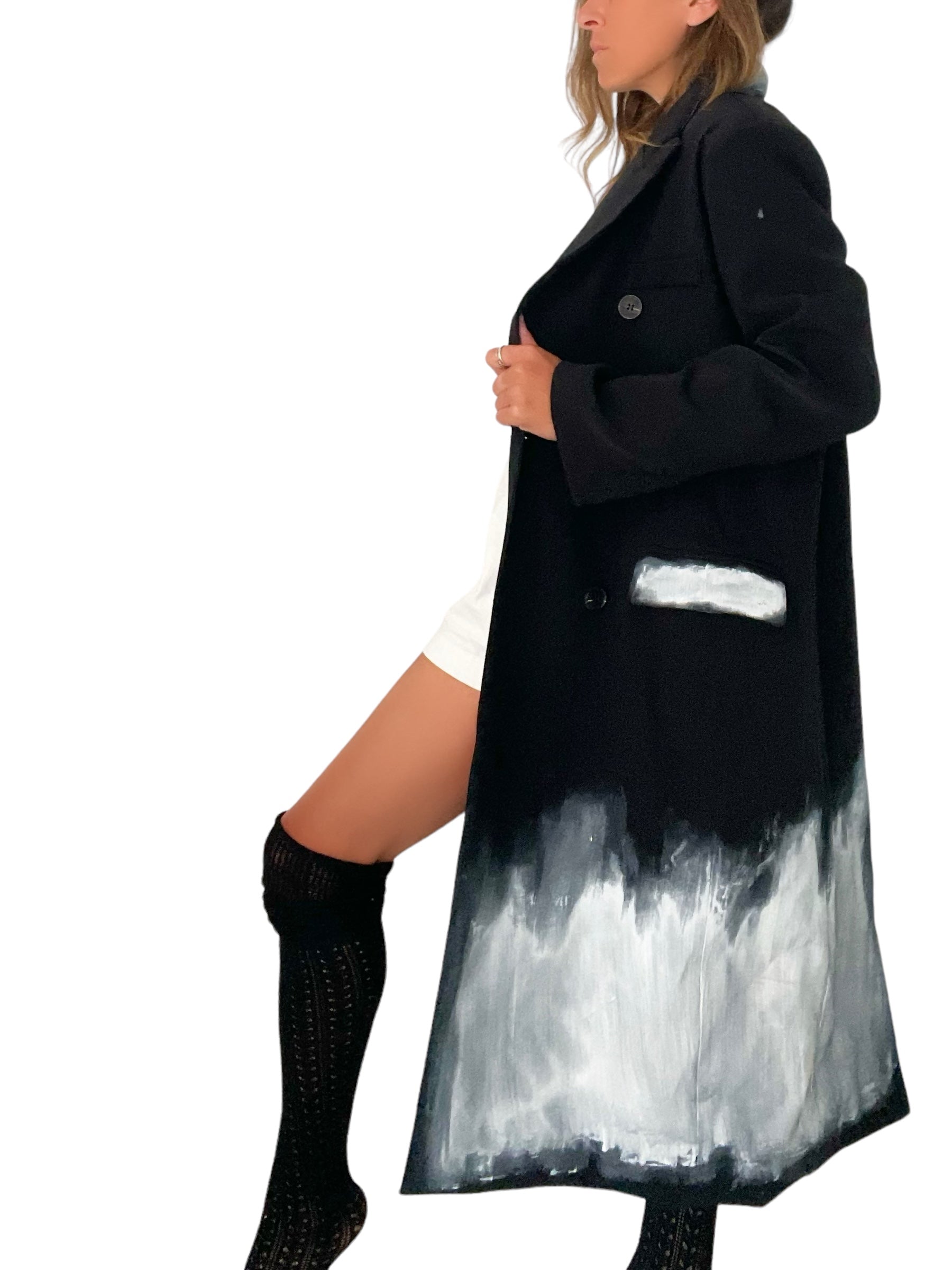 'Beyond Black Blazer' Painted Coat