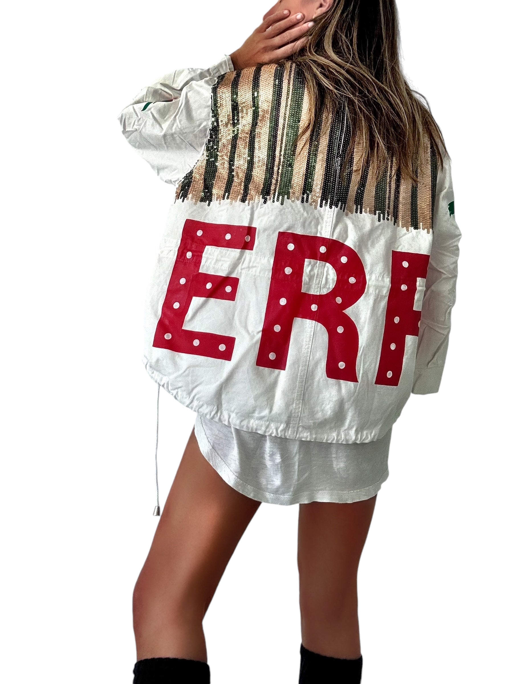 'Be Merry' Sequin Jacket