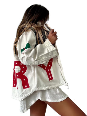 'Be Merry' Sequin Jacket