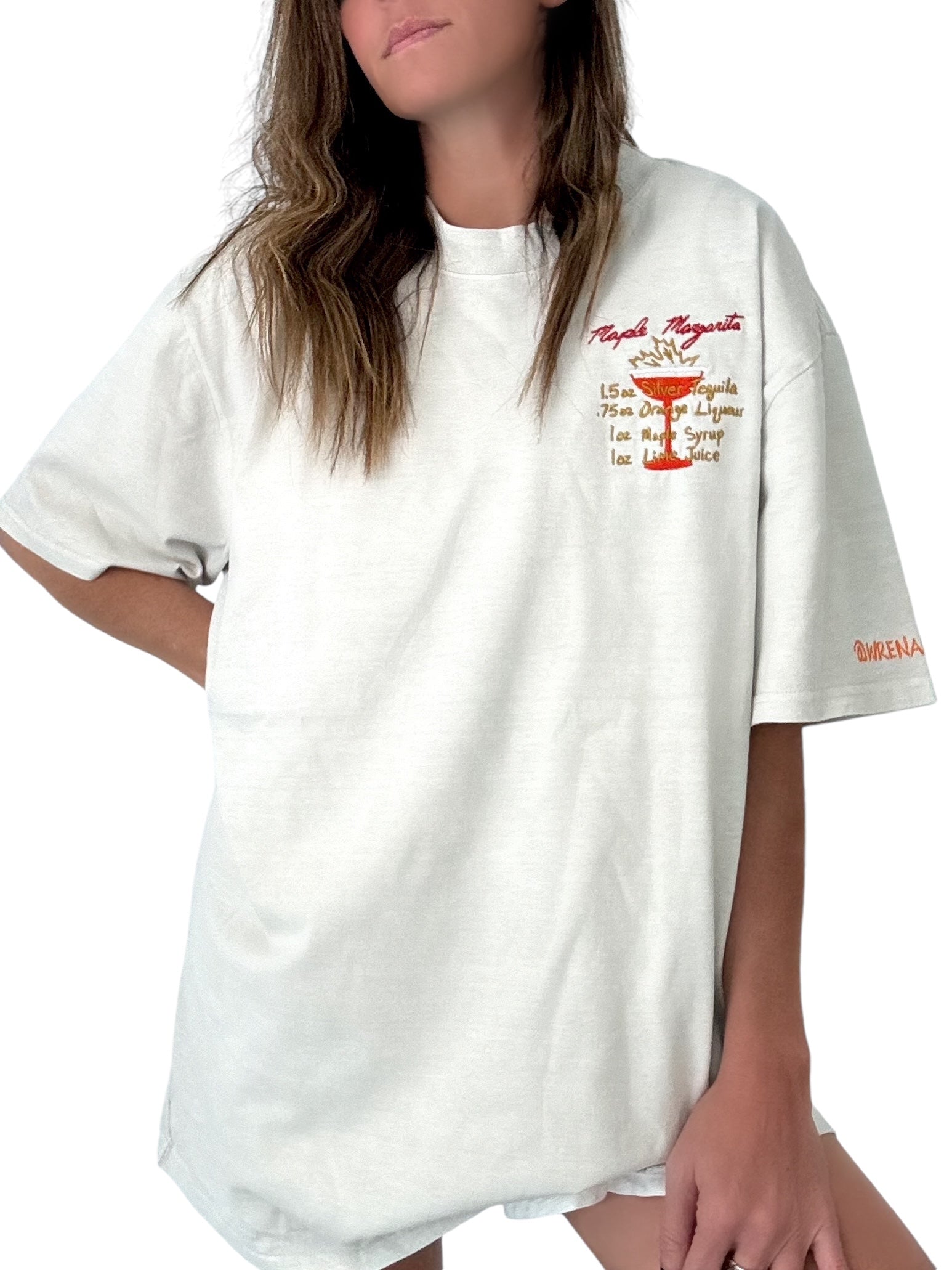 'Maple Margs' Embroidered T Shirt