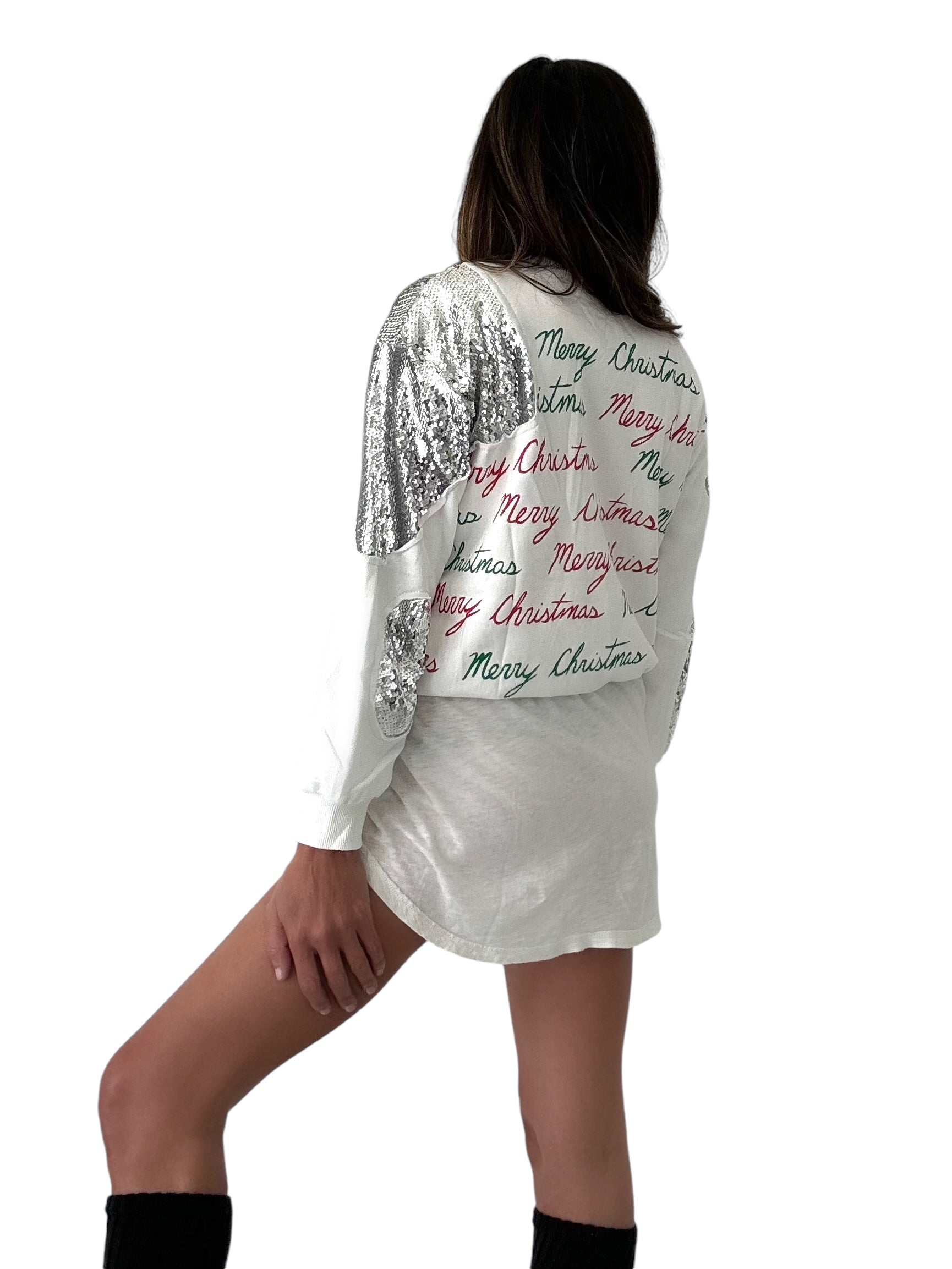 'Merry Merry!' Sequin Crewneck