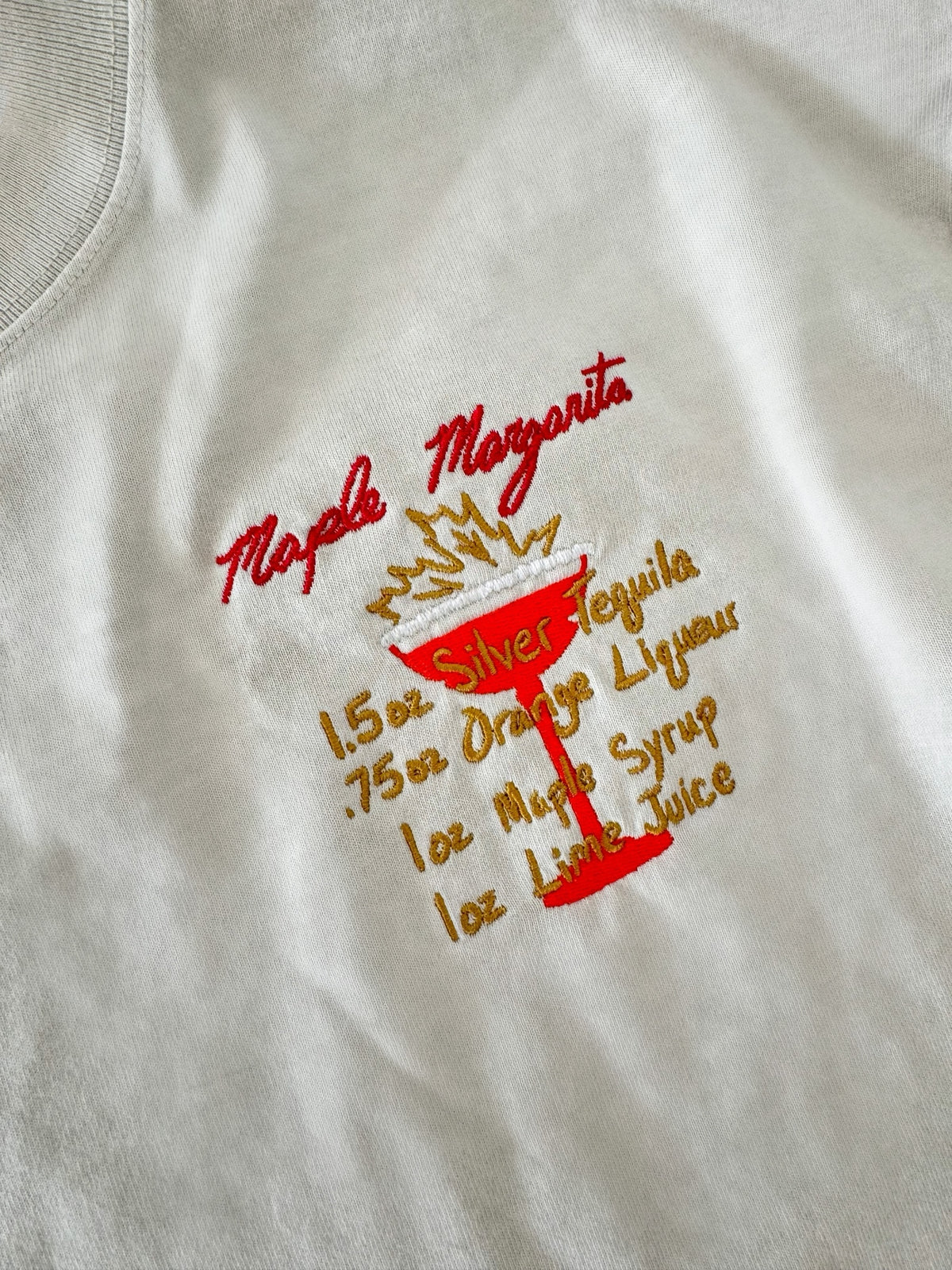 'Maple Margs' Embroidered T Shirt