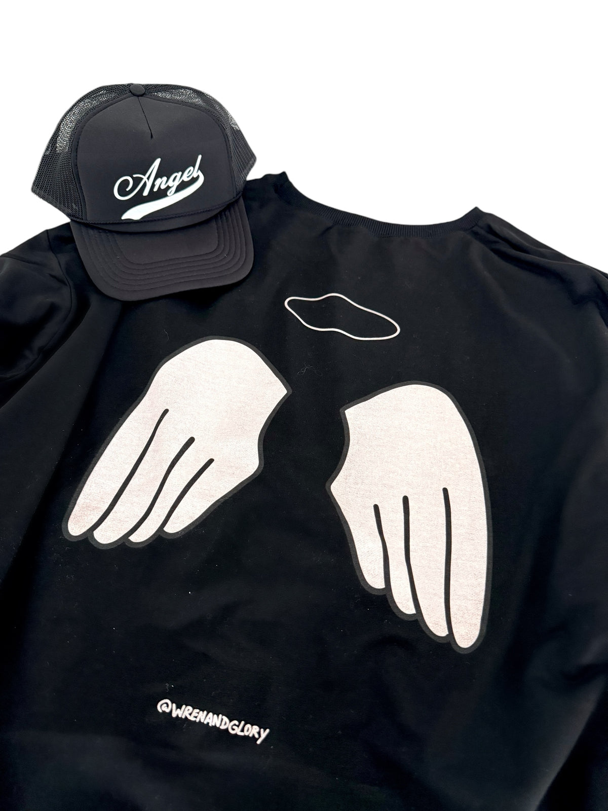 'Oh My Angel' Crew & Hat Set