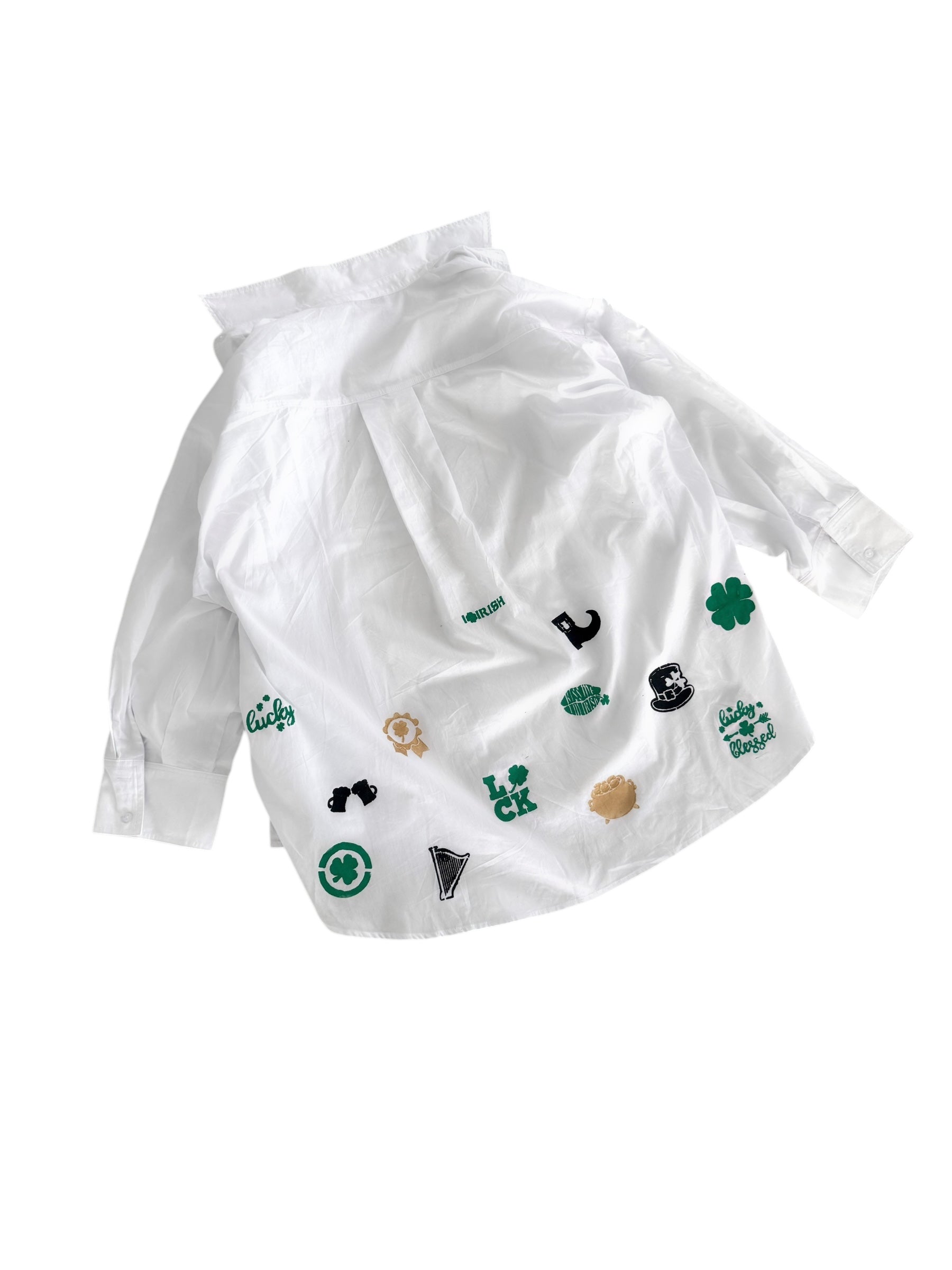 'My Irish Shirt' Painted Button Down Shirt