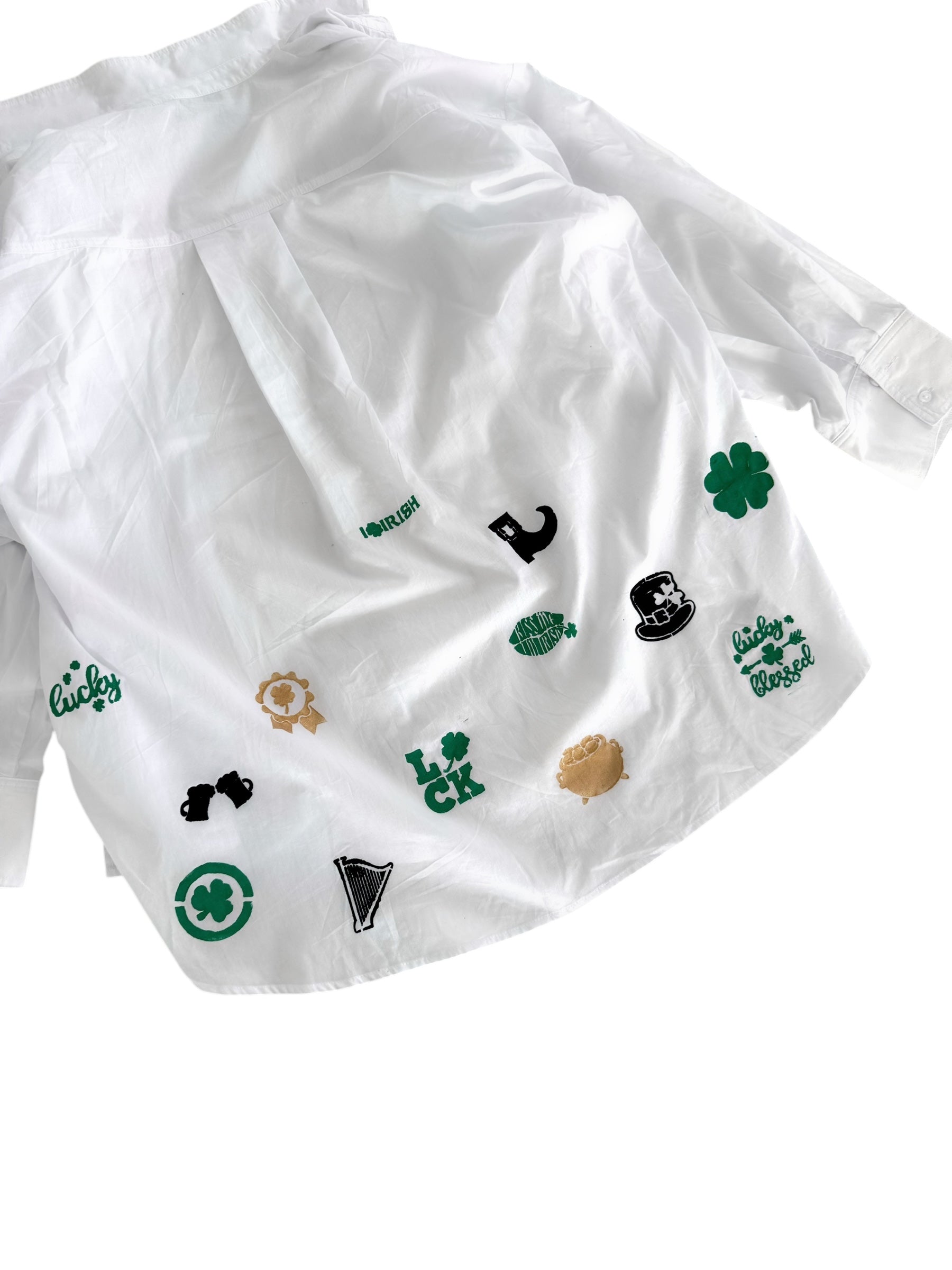 'My Irish Shirt' Painted Button Down Shirt