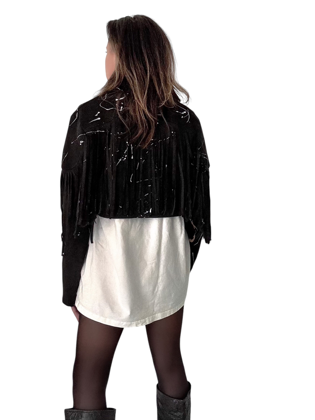 'Splatter & Fringe' Lightweight Jacket