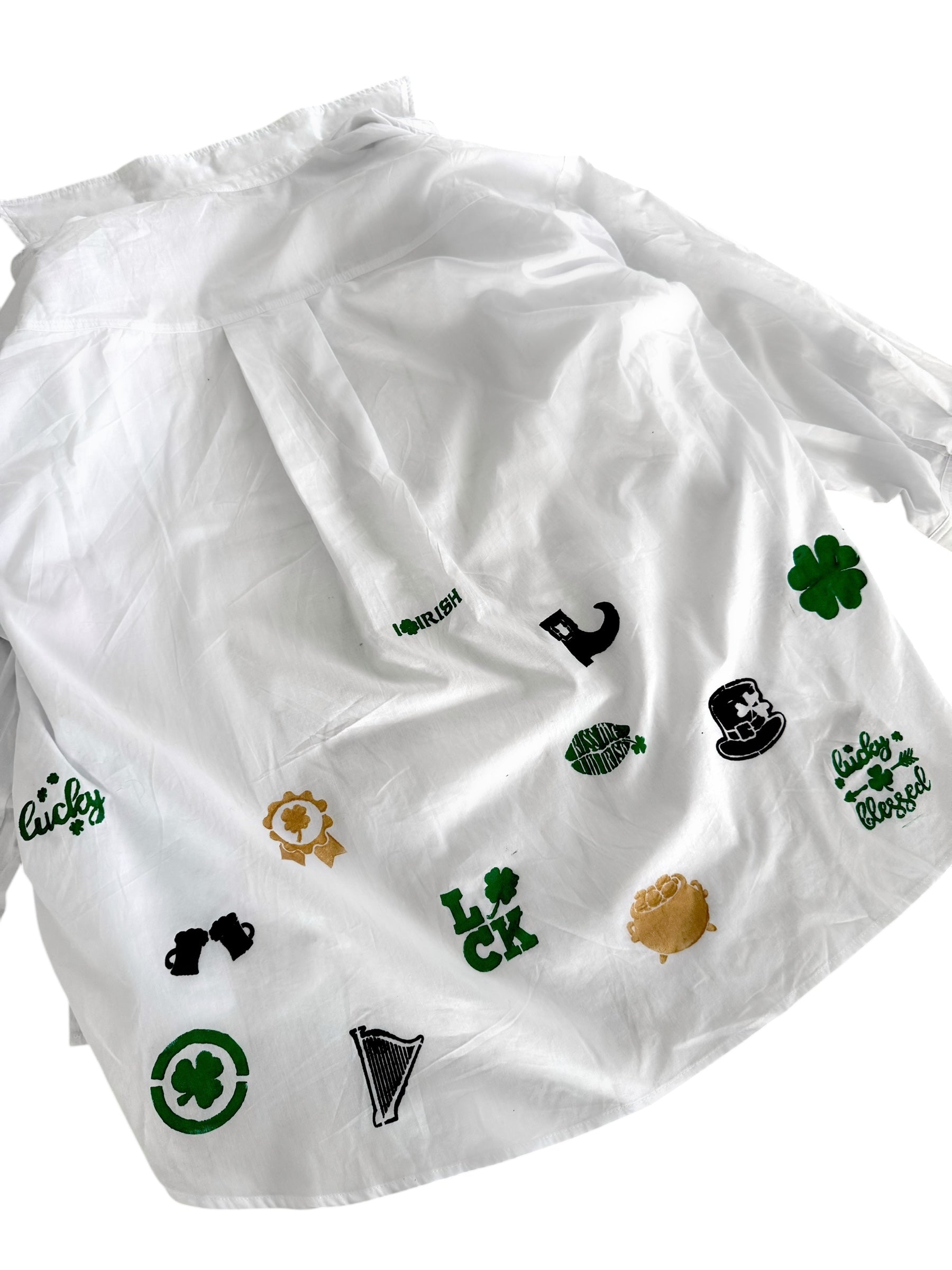 'My Irish Shirt' Painted Button Down Shirt