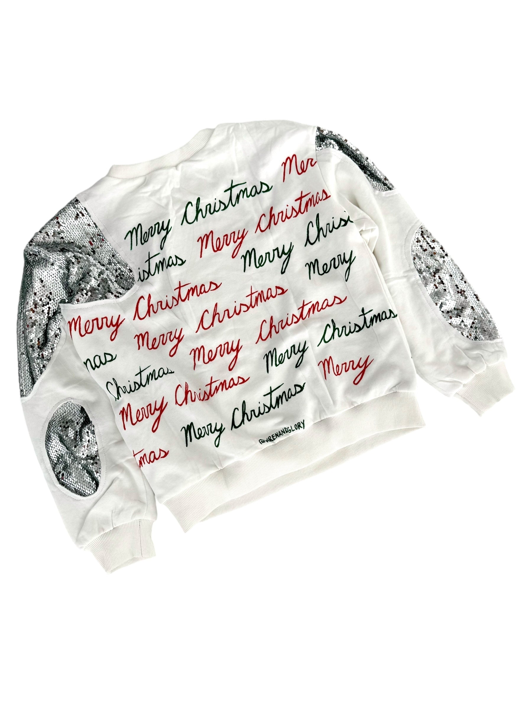 'Merry Merry!' Sequin Crewneck