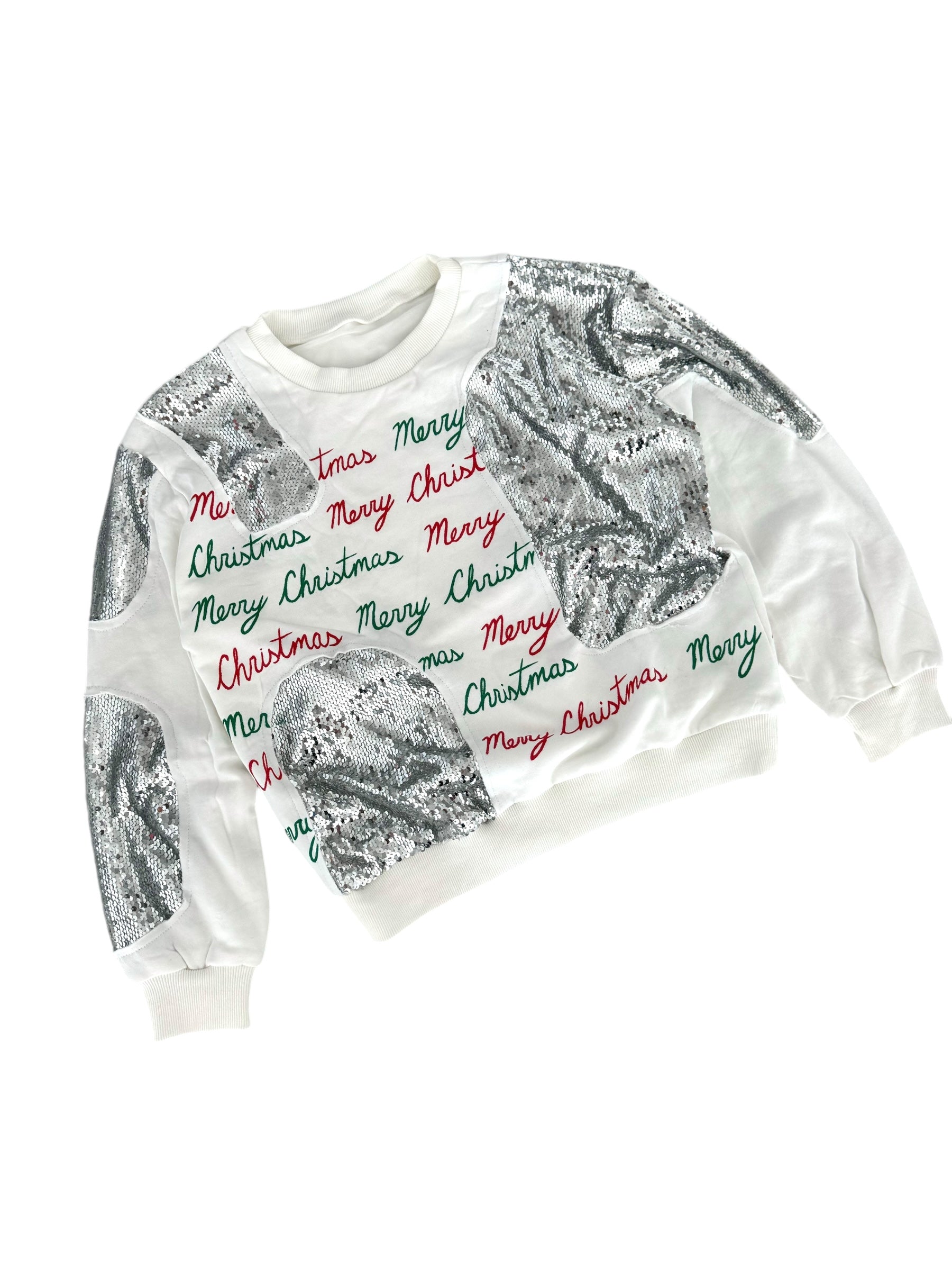 'Merry Merry!' Sequin Crewneck