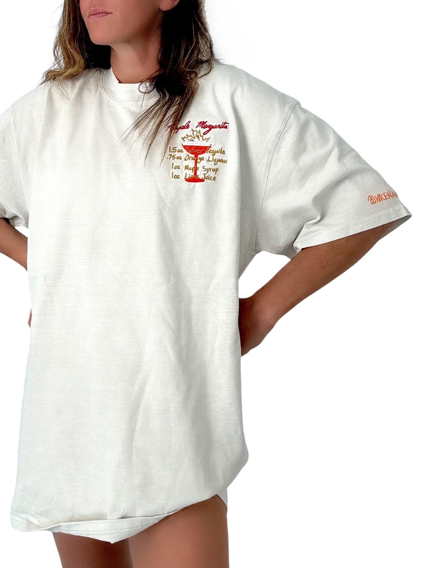 'Maple Margs' Embroidered T Shirt