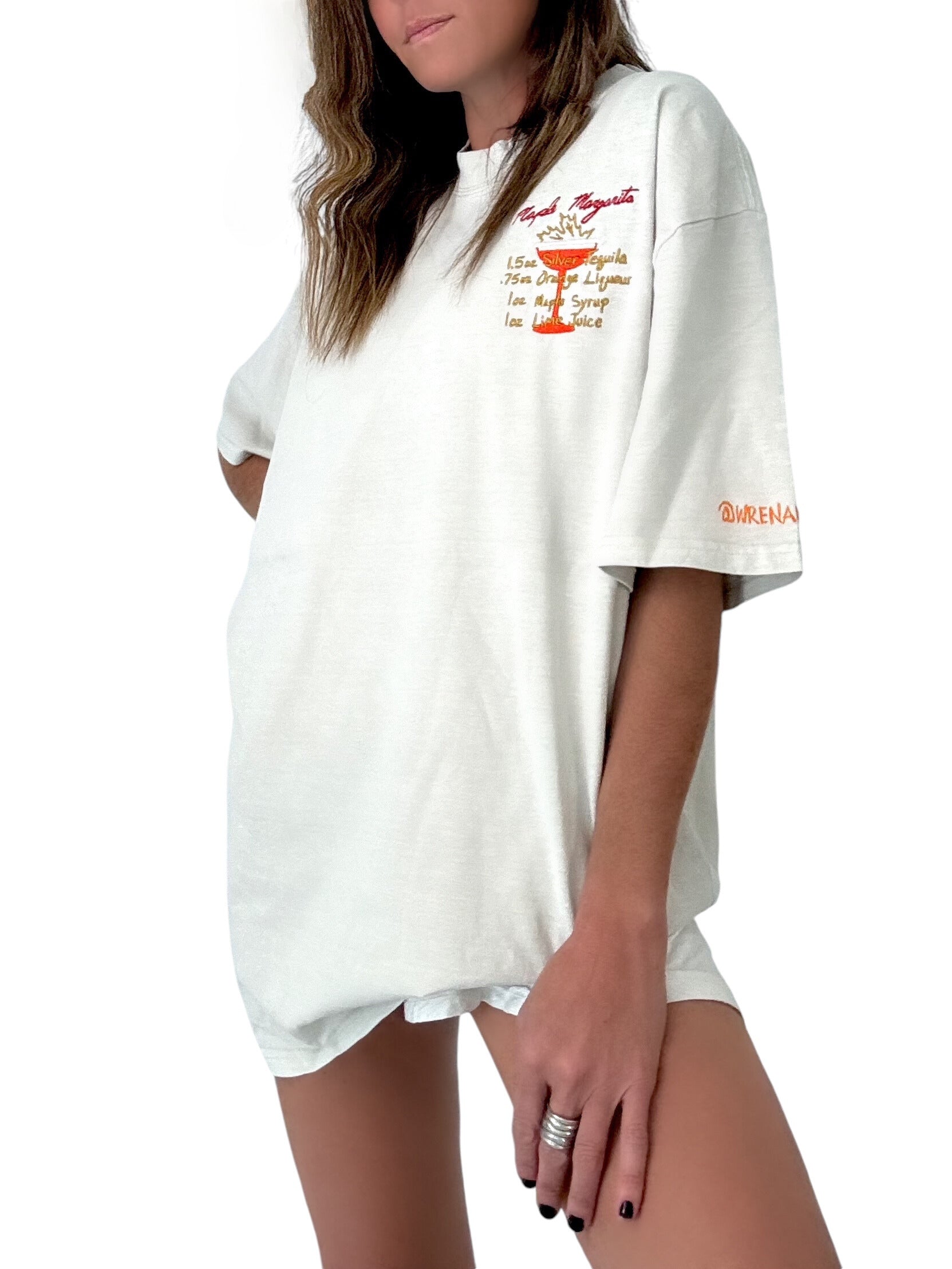 'Maple Margs' Embroidered T Shirt