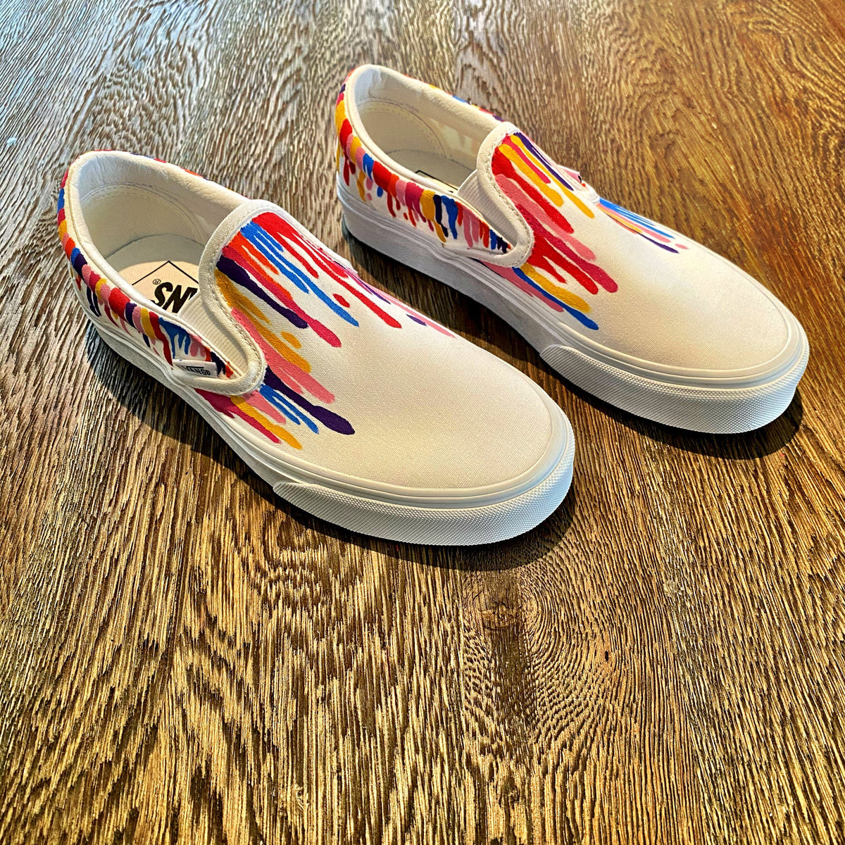 'MELTING VANS' PAINTED SNEAKERS