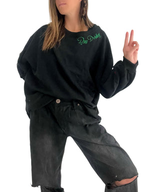 'Day Drinker' Embroidered Sweatshirt