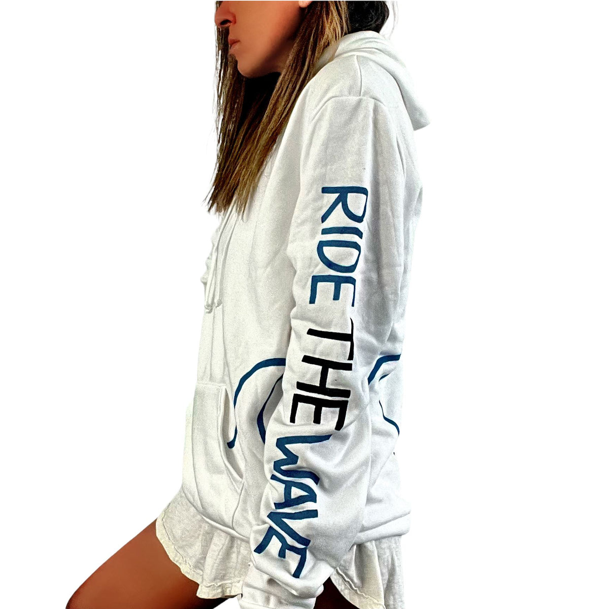 WHITE WAVES HOODIE